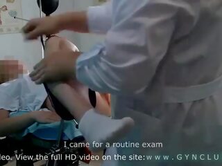 Lady examined at a gynecologist's - stormy orgasm