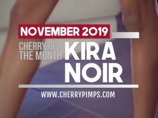 Classy Ebony seductress Kira Noir Enjoys Solo Fingering Her Tight Pussy