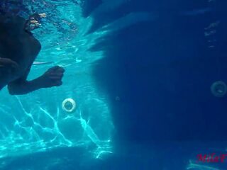 Two Girls Fucked Right Underwater in the Pool: Teen x rated clip