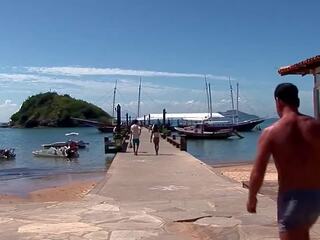 Babalu szeret nyél -ban neki lyukak míg utazó a tenger: szabadban leszopás trágár videó