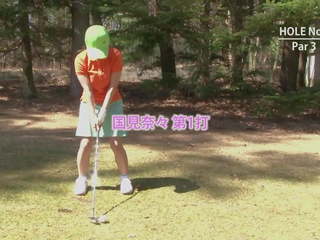 Golf streetwalker được trêu chọc và kem qua số hai cầu thủ trẻ