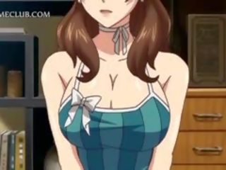 Anime seductress In Glasses Giving Blowjob In Knees
