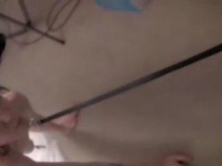 Piss hooker Lily is collared and leashed