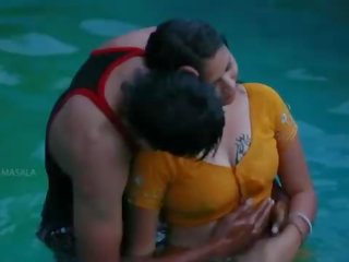Smashing Mamatha romance with youth girlfriend in swimming pool-1
